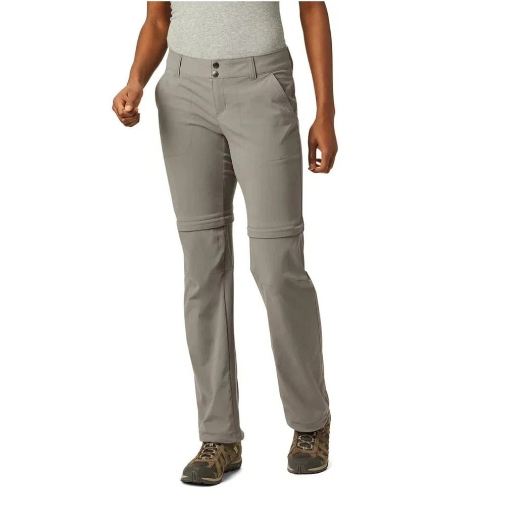 Columbia Pants Women 14 Gray Saturday Trail Performance Stretch Hike Convertible